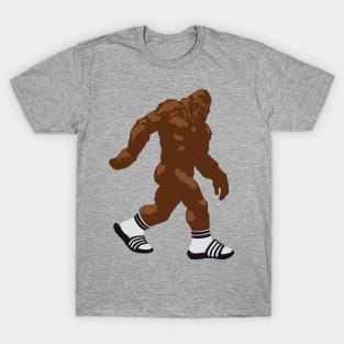 Bigfoot Wearing Slides with Socks T-Shirt